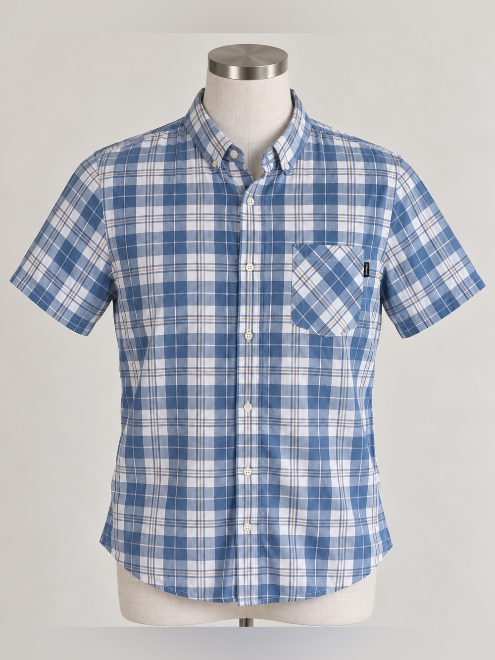 HURLEY Plaid Button Up Mens Shirt size large